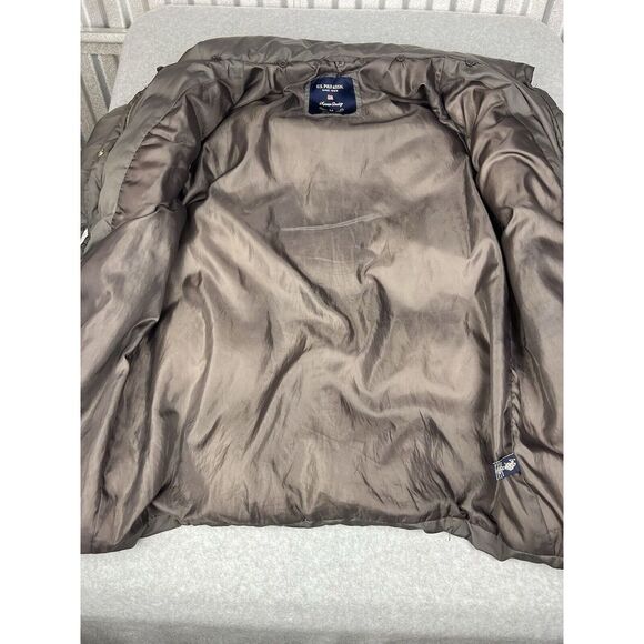U.S. Polo Assn Coat Mens Medium Puffer Jacket USPA Winter Wear Outdoor Gray - Picture 9 of 12